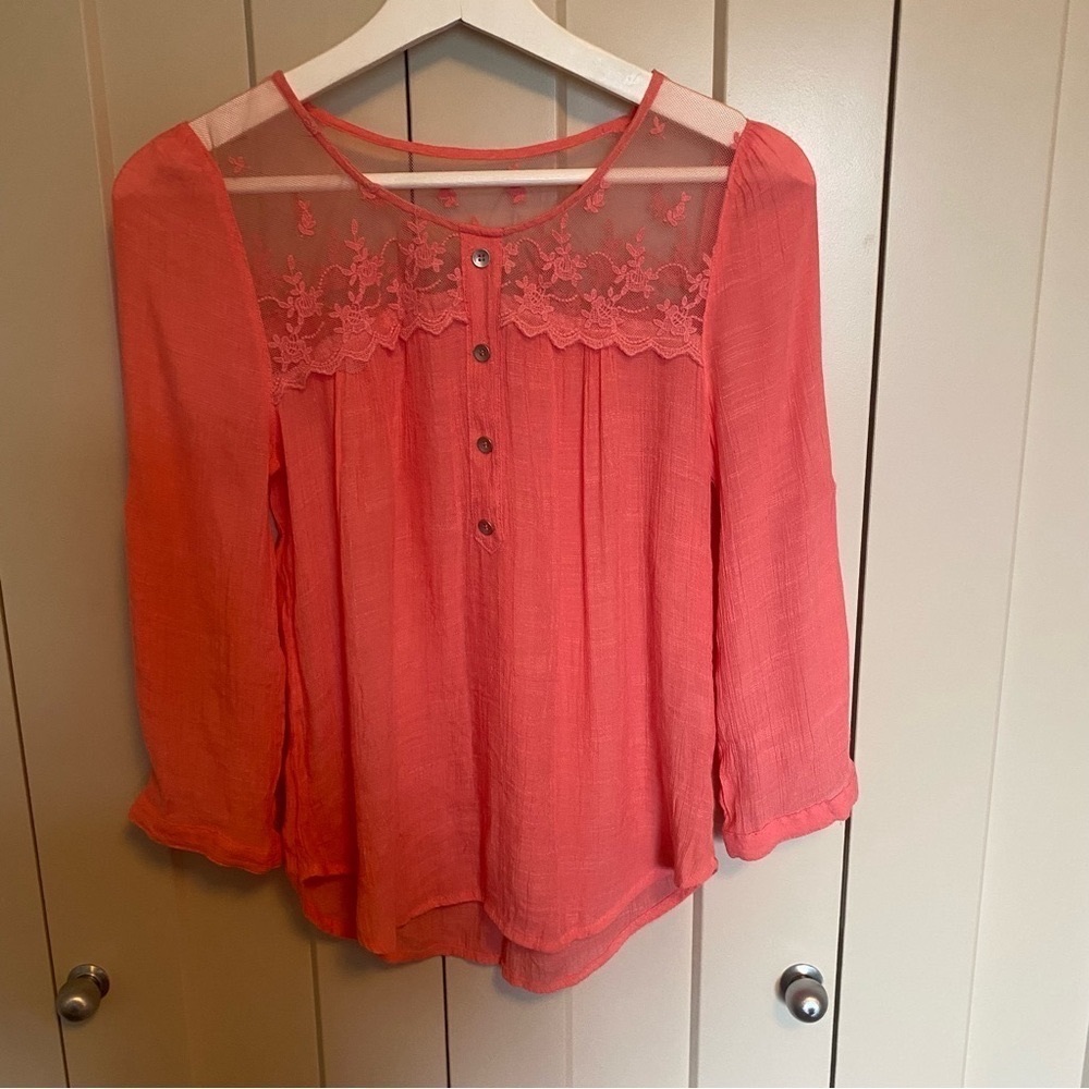 Mine coral colour blouse -Size S